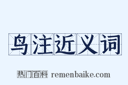 鸟注近义词是什么意思的图片